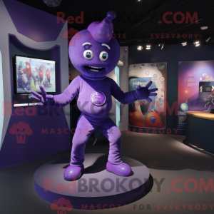 Purple Contortionist mascot...