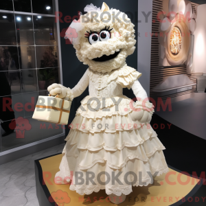 Krem bryllupskake maskot...