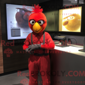 Red Canary mascot costume...
