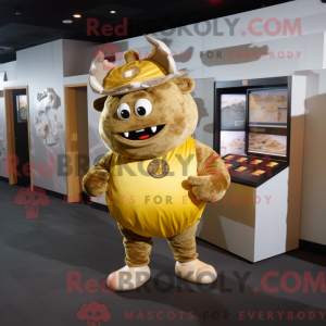 Gold Steak maskot kostume...