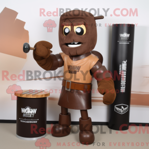 Brown Knife Thrower mascot...