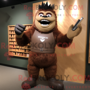 Brown Knife Thrower mascot...