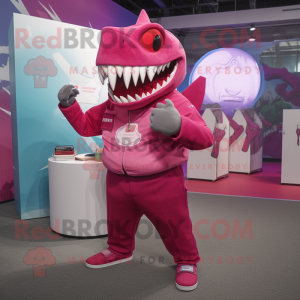 Magenta Megalodon mascotte...