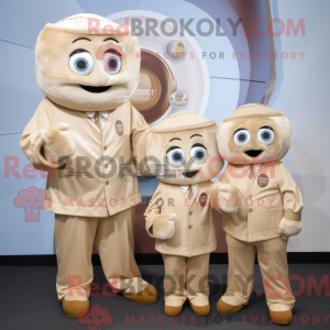 Beige armbåndsur maskot...