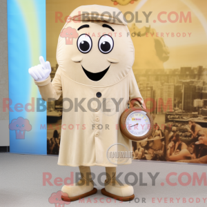 Beige armbåndsur maskot...