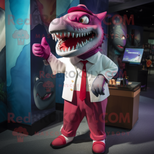 Magenta Megalodon maskot...