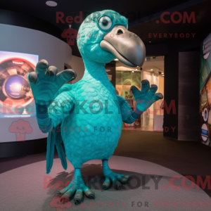 Turquoise Dodo Bird mascot...