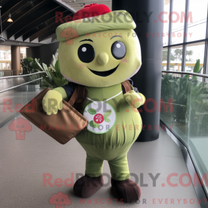 Oliven Cupcake maskot drakt...