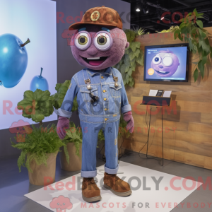 Brun Grape maskot kostume...
