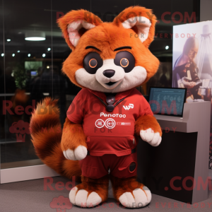 Rust Red Panda mascot...
