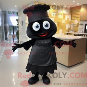 Sort lasagne maskot kostume...