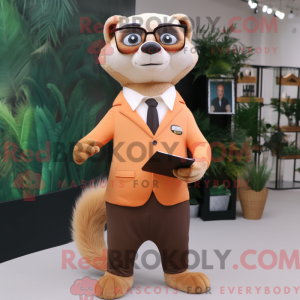Peach Meerkat maskot...