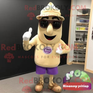 Tan Eggplant mascot costume...