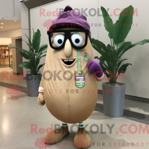 Tan Eggplant mascot costume...