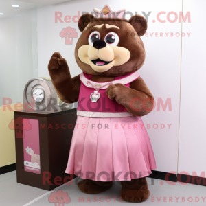 Disfraz de mascota rosa...