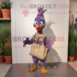 Lavendel fasan maskot drakt...