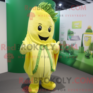 Geel Celery mascottekostuum...