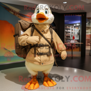 Tan Geese maskot drakt...