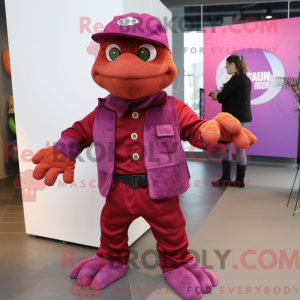 Magenta Turtle Maskottchen...