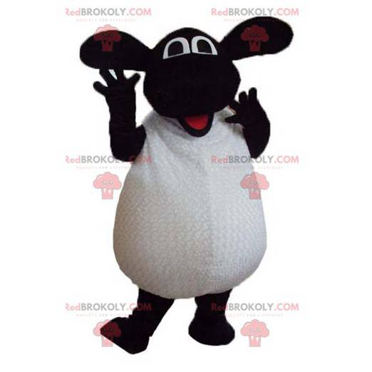 Mascotte de Shaun célèbre mouton noir et blanc de dessin animé