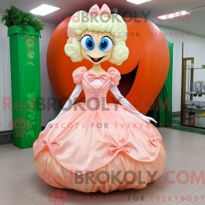 Peach Heart-mascottekostuum...