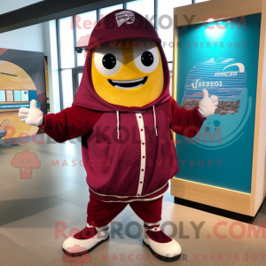 Maroon Tacos maskot kostume...
