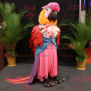 Rosa Macaw-maskotdraktfigur...