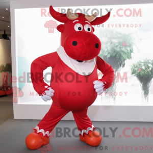 Red Cow-mascottekostuum...