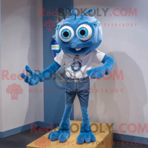 Blue Spider-mascottekostuum...