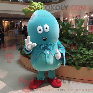 Turquoise Radish mascot...
