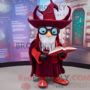 Maroon Witch mascot costume...