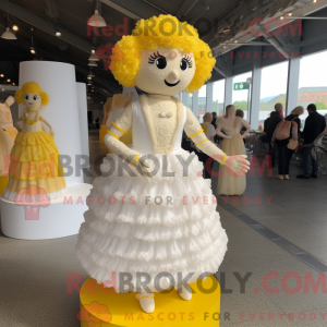 Gul irsk danser maskot...