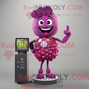 Magenta Grape maskot drakt...