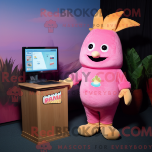 Pink Mango maskot kostume...
