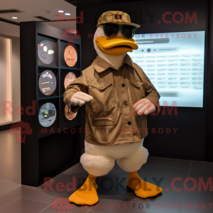 Tan Duck-maskotdraktfigur...