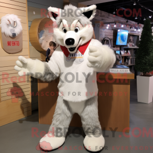 Cream Wolf-maskotdraktfigur...