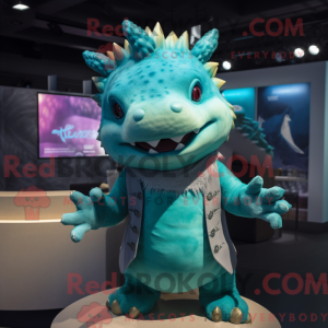 Teal Axolotls máscara de...