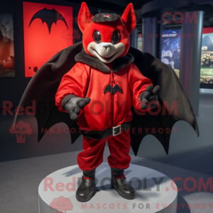 Red Bat maskot kostume...