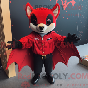 Rote Fledermaus Maskottchen...