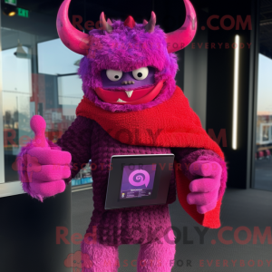 Magenta Demon Maskot...
