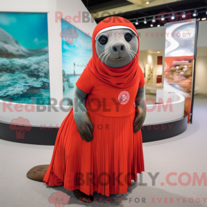 Red Seal-maskotdraktfigur...
