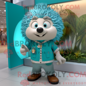 Turquoise Hedgehog mascot...