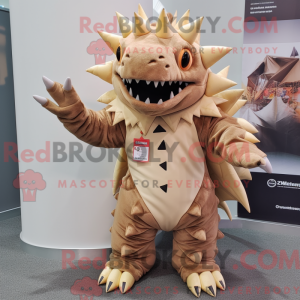 Tan Stegosaurus maskot...