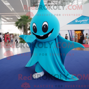 Cyan Manta Ray...