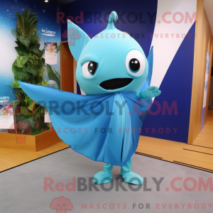 Postava maskota Cyan Manta...