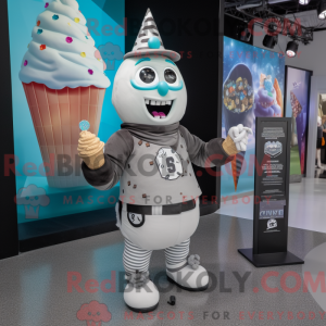 Grey Ice Cream Cone...