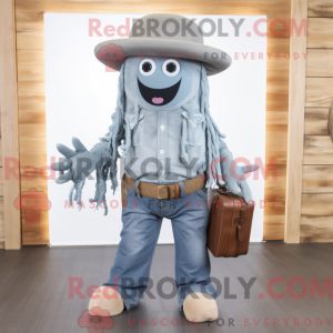 Postava maskota šedé medúzy...