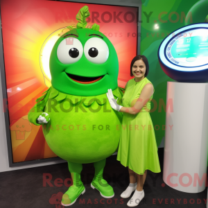 Postava maskota Lime Green...