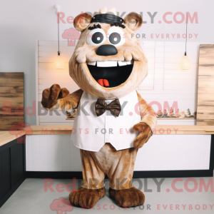 Beige Bbq Ribs mascot...
