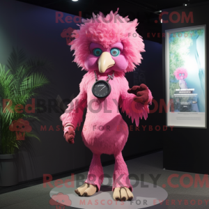 Roze harpij mascottekostuum...